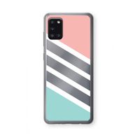 Strepen pastel: Samsung Galaxy A31 Transparant Hoesje