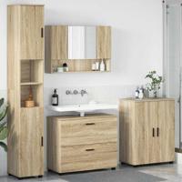 Badkamermeubelset met lade 4 pcs Sonoma eiken 30 x 35 x 192 cm
