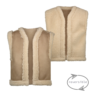 MAYCE Meisjes teddy gilet - Dessert zand