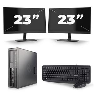 HP Z220 Workstation SFF - Intel Core i3-2e Generatie - 8GB RAM - 256GB SSD - Windows 10 + 2x 23 inch Monitor