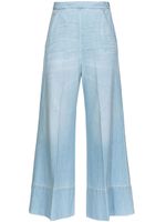 PINKO pantalon ample à coupe courte - Bleu