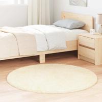 Hoogpolig vloerkleed NAVARRA 120x120 cm polyester crmekleurig