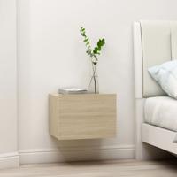 Nachtkastjes 2 st 40x30x30 cm bewerkt hout sonoma eikenkleurig Nachtkastjes 2 st 40x30x30 cm bewerkt hout sonoma eikenkleurig