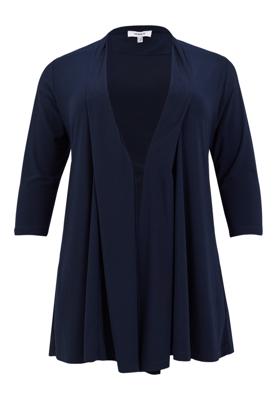 Yoek Cardigan met driekwart mouw | Blauw | Maat 54/56