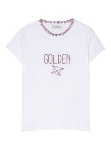 Golden Goose Kids t-shirt en coton à logo brodé - Blanc