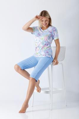 Hajo dames zomerpyjama blauw