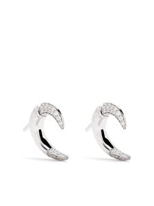 Shaun Leane petites boucles d'oreilles Talon en or blanc 18ct ornées de diamants - Argent