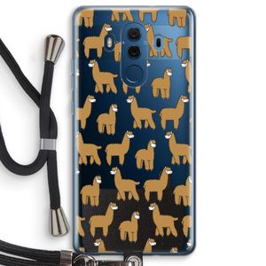 Alpacas: Huawei Mate 10 Pro Transparant Hoesje met koord
