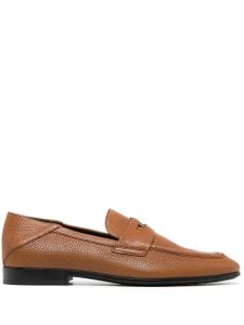 Tod's mocassins en cuir à plaque logo - Marron