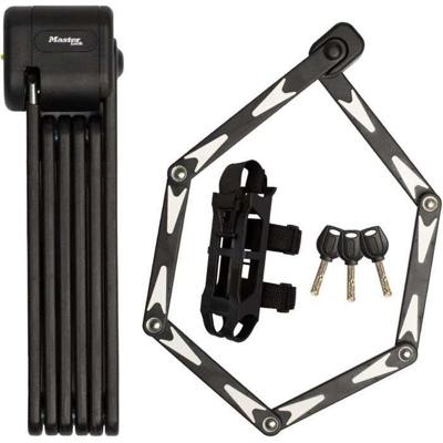 Opvouwbaar fietsslot - MASTER LOCK - 8333EURDPRO - Gehard staal, 3 sleutels, gecertificeerd, ondersteuning inbegrepen