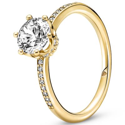 Pandora Shine 168289C01 Ring Clear Sparkling Crown zilver-zirconia goudkleurig