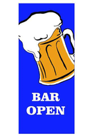 Bier vlag Bar Open 240 x 90 cm