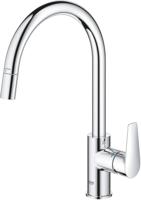 Grohe QuickFix Start Edge draaibare keukenmengkraan met uittrekbare uitloop chroom