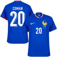Frankrijk Dri Fit ADV Match Shirt Thuis 2024-2025 + Coman 20 - thumbnail