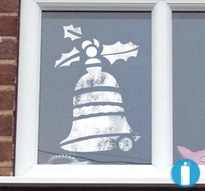 Kerst bel raam sticker