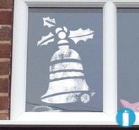 Kerst bel raam sticker