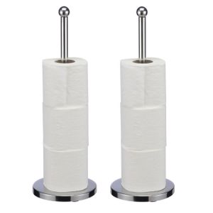 2x RVS wc/toiletrol houders 42 cm