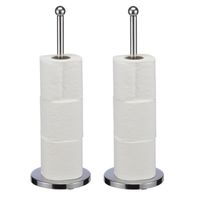 2x RVS wc/toiletrol houders 42 cm - thumbnail