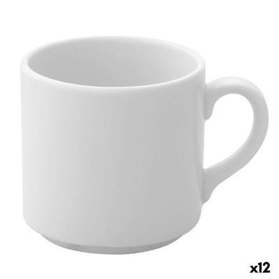 Set van koffiekopjes Ariane Prime Wit Keramisch 200 ml Koffie (12 Stuks)