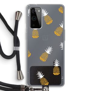 Ananasjes: OnePlus 9 Pro Transparant Hoesje met koord