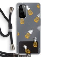 Ananasjes: OnePlus 9 Pro Transparant Hoesje met koord