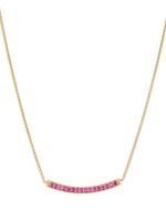 David Yurman collier Petite Pavé Bar en or 18ct - thumbnail