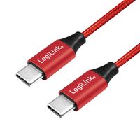 LogiLink CU0155 USB-kabel 0,3 m USB 2.0 USB C Zwart, Rood - thumbnail