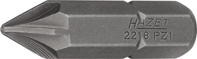 HAZET Bit 2218-PZ1 · 5/16 inch (8 mm) zeskant massief · Pozidriv-profiel PZ · SW PZ1