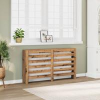 Radiatorombouw 149x20x82 cm bewerkt hout artisanaal eikenkleur Radiatorombouw 149x20x82 cm bewerkt hout artisanaal eikenkleur
