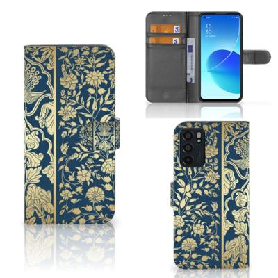 OPPO Reno6 5G Hoesje Beige Flowers