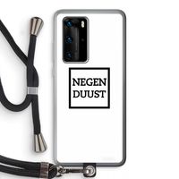 Negenduust vierkant: Huawei P40 Pro Transparant Hoesje met koord