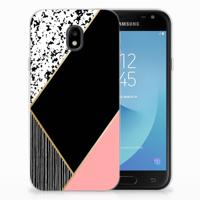Samsung Galaxy J3 2017 | TPU Hoesje | Zwart Roze Vormen
