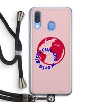Run The World: Samsung Galaxy A40 Transparant Hoesje met koord