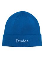 Etudes bonnet en laine à logo brodé - Bleu