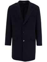 Brioni single-breasted wool blend coat - Bleu - thumbnail