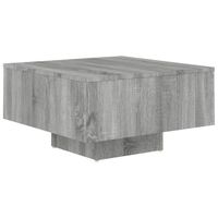 The Living Store Salontafel - Chic Design - Tafel - 60 x 60 x 31.5 cm - Grijs Sonoma Eiken