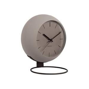 Karlsson - Table clock Nirvana Globe dark warm grey