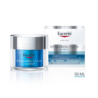 Eucerin Hyaluron-Filler + 3x Effect Hydratatie Booster Nacht Gel-Crème Anti-Age en Rimpels Pot 50ml