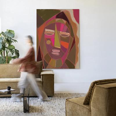 Urban Cotton Wandkleed 'Quamatcha' 80 x 110cm in Frame - black