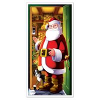 Kerstman deurposter 152 cm - thumbnail