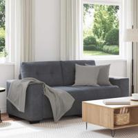 Loveseat bank 140 cm fluweel donkergrijs Loveseat bank 140 cm fluweel donkergrijs