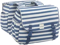 Dubbele fietstas New Looxs Joli Double - 34 liter - Blue Stripe