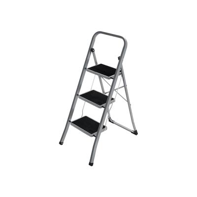 Trapladder met 3 treden grijs-zwart, Grijs-Zwart / 3 treden Trapladder met 3 treden grijs-zwart, Grijs-Zwart / 3 treden