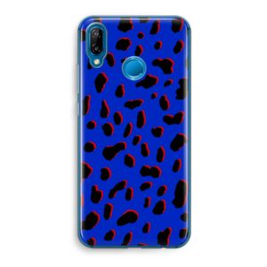 Blue Leopard: Huawei P20 Lite Transparant Hoesje