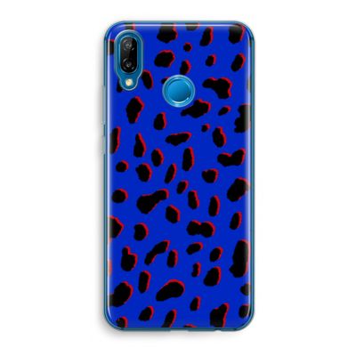Blue Leopard: Huawei P20 Lite Transparant Hoesje