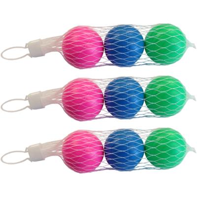 Beach Ball ballen - set van 9x stuks - gekleurd - 5 cm - rubber - strandballetjes