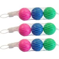 Beach Ball ballen - set van 9x stuks - gekleurd - 5 cm - rubber - strandballetjes