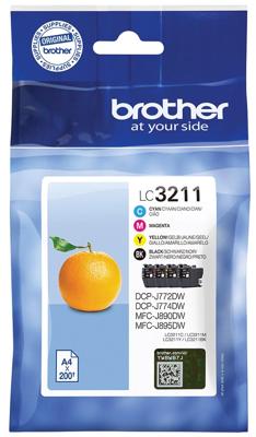 Brother inktcartridge, 200 pagina&apos;s, OEM LC-3211VAL, 4 kleuren