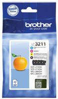 Brother inktcartridge, 200 pagina&apos;s, OEM LC-3211VAL, 4 kleuren