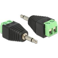 Delock 65528 Jackplug Adapter [1x Jackplug male 3,5 mm - 1x Bus] Zwart, Groen, Zilver